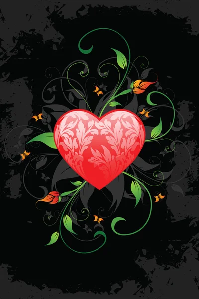 Grunge Sevgililer günü kartı — Stok Vektör