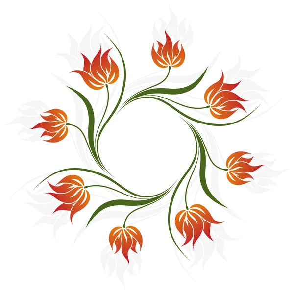 Vector Floral redemoinho — Vetor de Stock