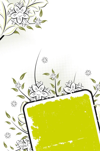 Vektör grunge floral arka plan — Stok Vektör
