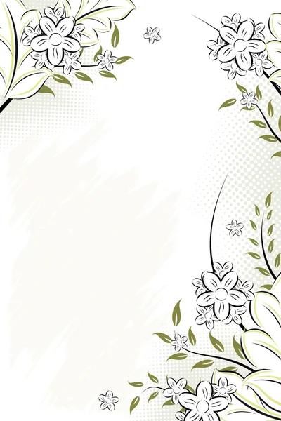 グランジ花のベクトルの背景 — ストックベクタ