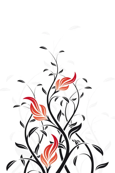 Vector Floral Swirl — Stock Vector