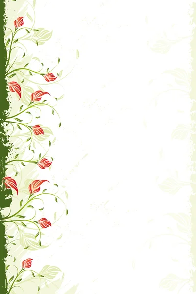 Vecteur Floral Tourbillon Fond — Image vectorielle