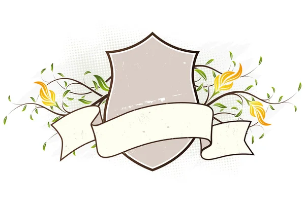 Vektorové grunge květinové heraldický deska — Stockový vektor