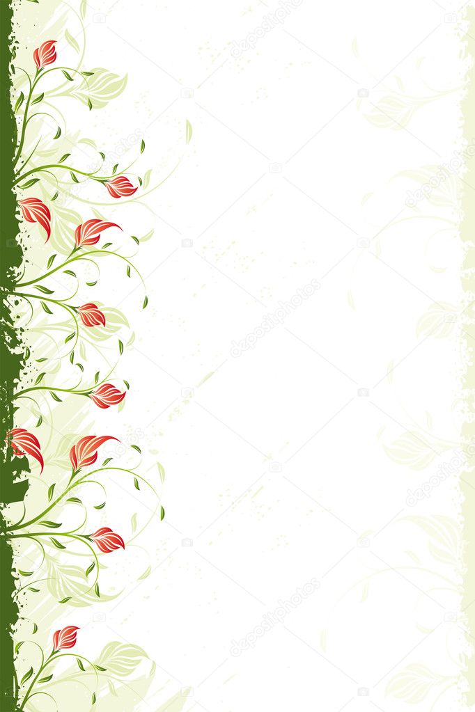Vector Floral Swirl Background