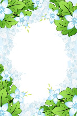 Spring Flowers frame clipart