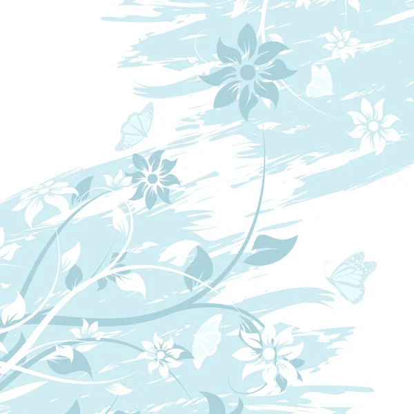 Grunge vector flower background — Stock Vector