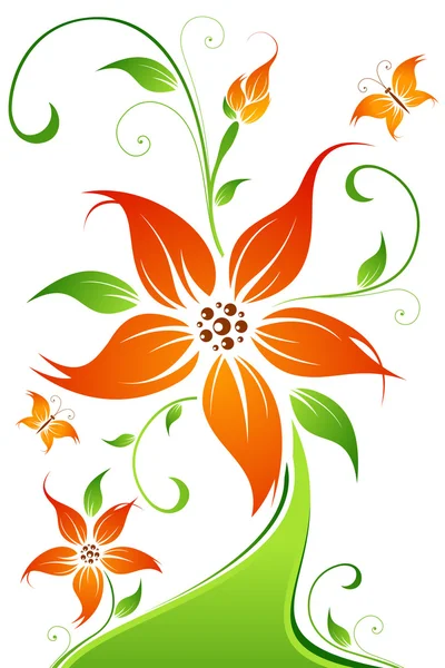 Abstract vector flower background — Stock Vector