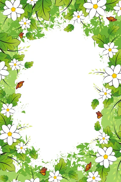 Ilustracja kwiatowy ramki — Wektor stockowy