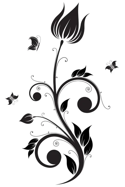 Rouleau de fleurs — Image vectorielle
