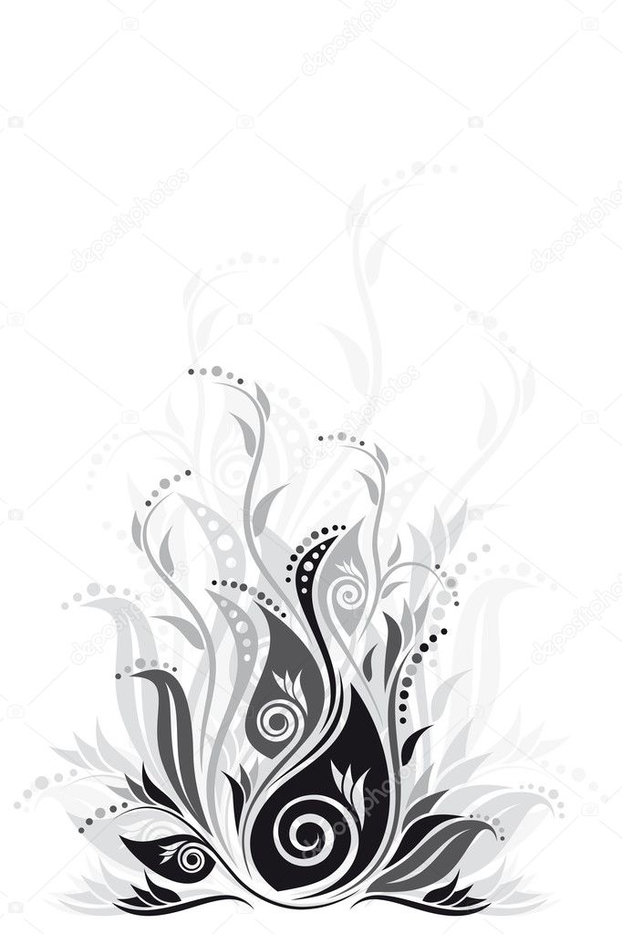 Vector floral background illustration
