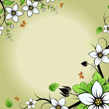 Flower frame clipart