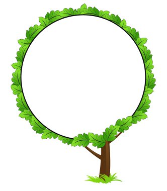 Blank tree frame icon clipart