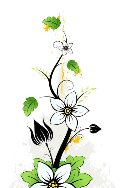 Grunge flor de verano — Archivo Imágenes Vectoriales