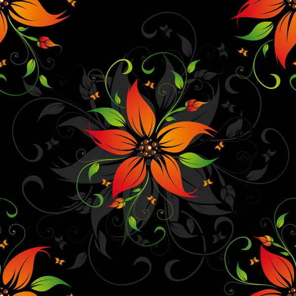 Motif sans couture avec fleur — Image vectorielle