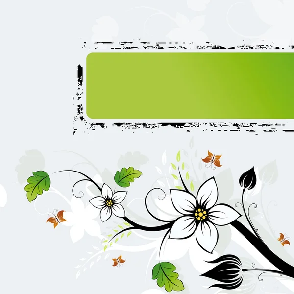 Grunge Cadre fleurs AD — Image vectorielle