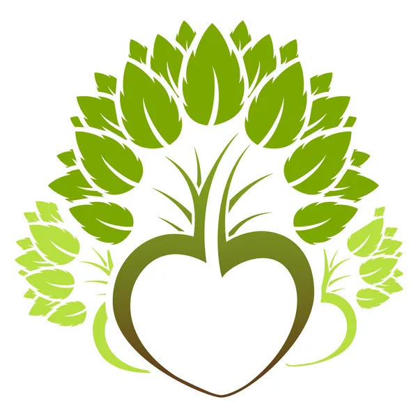 Abstract green tree icon logo — Stock Vector