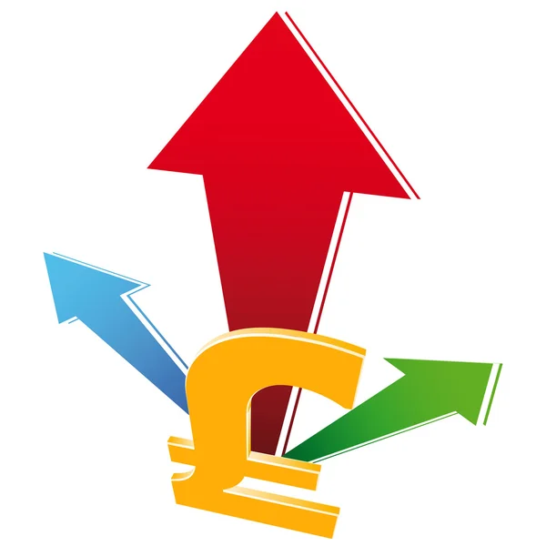 Ikone für Währungswachstum — Stockvektor