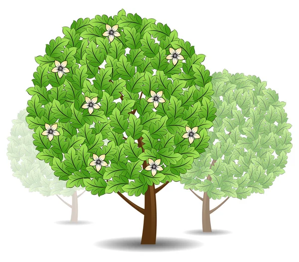 Πράσινο εικονίδιο δέντρου — Διανυσματικό Αρχείο