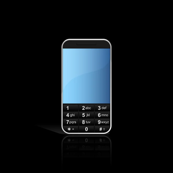 Mobiele telefoon met reflectie — Stockvector