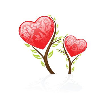 Valentine tree clipart