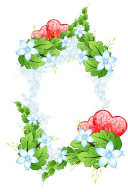 Floral Valentines framing clipart