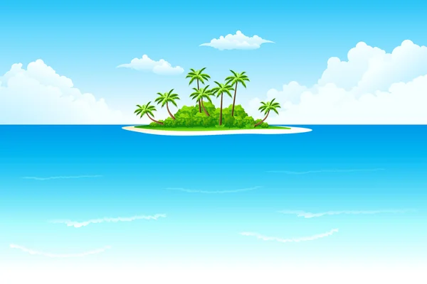 Trópusi sziget — Stock Vector