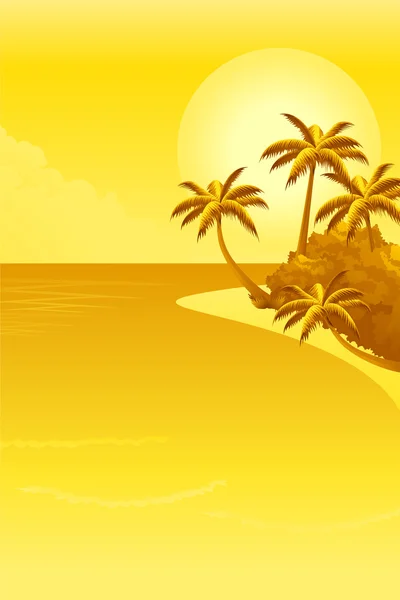 Paysage tropical — Image vectorielle