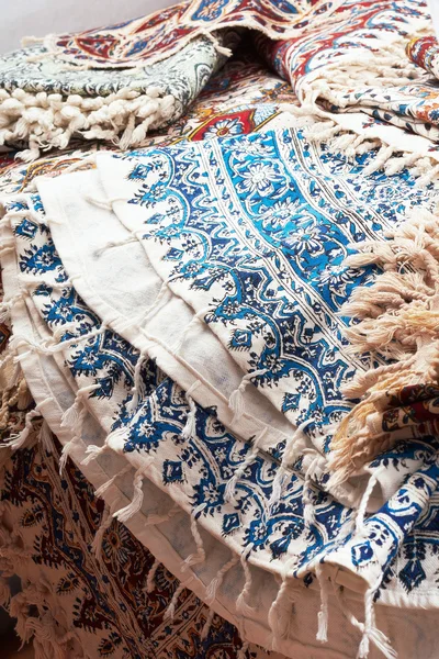 Qalamkar - traditional printed calico. — Stock Photo, Image