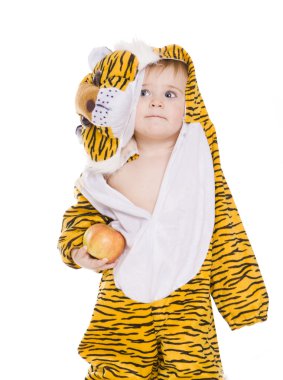 Tiger with apple clipart