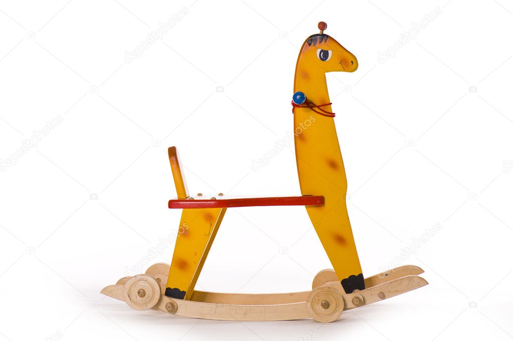 wooden rocking giraffe