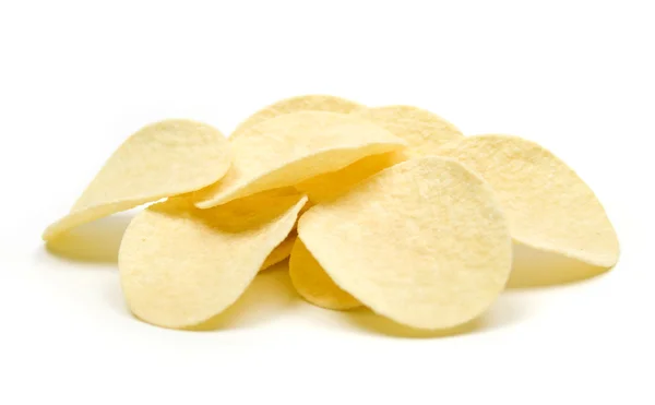 Patatine isolate su bianco — Foto Stock