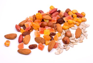Dried fruit and nuts clipart