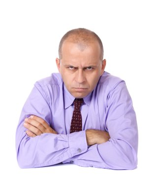 Angry businessman clipart