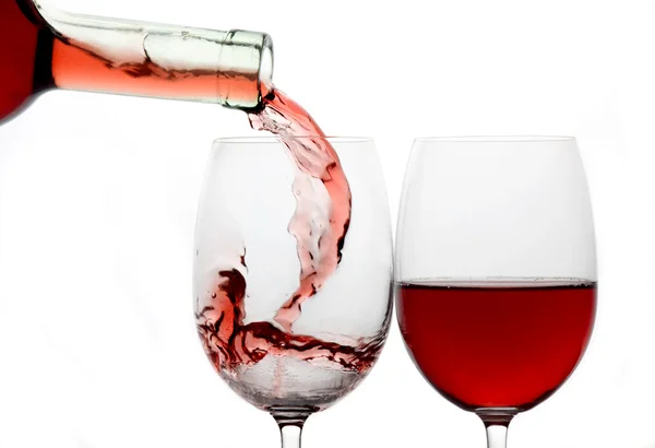 Deux verres de vin rouge — Photo