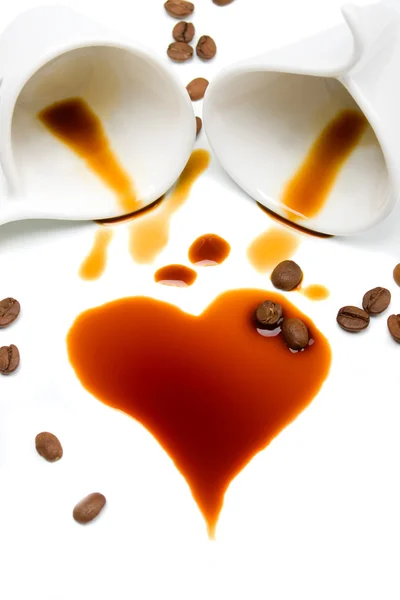 Сердце кофе — стоковое фото