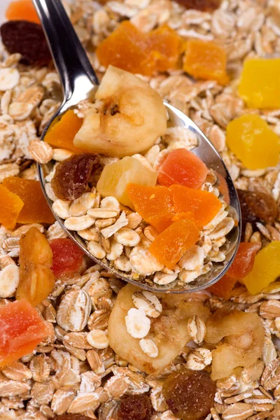 Muesli with dried fruit — Stock Photo, Image