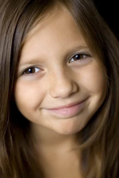 Krásná mladá brunetka dívka — Stock fotografie