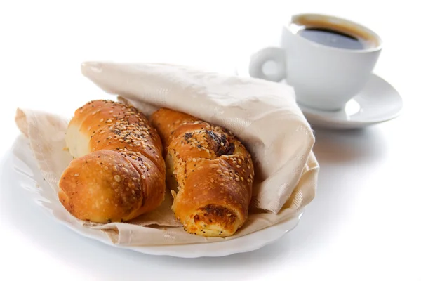 Croissants and coffee — Stock Photo, Image