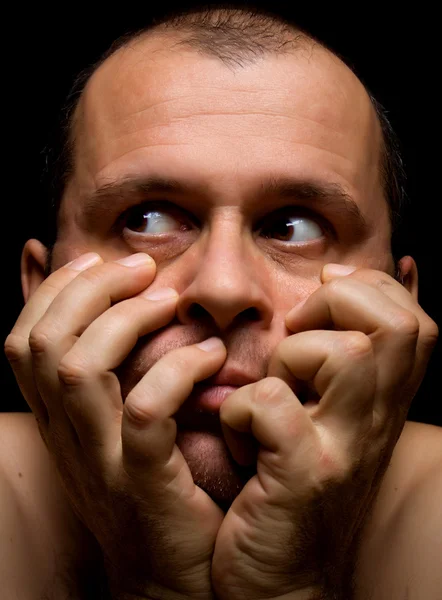 Man in fear — Stock Photo, Image