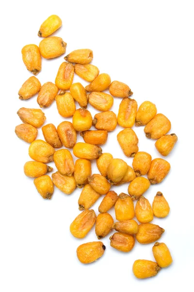 Smażone kukurydziany na białym tle — Zdjęcie stockowe