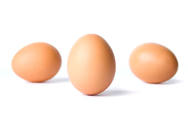 Três ovos de galinha — Fotografia de Stock