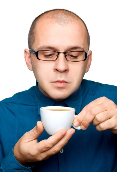 Man dricker kaffe — Stockfoto