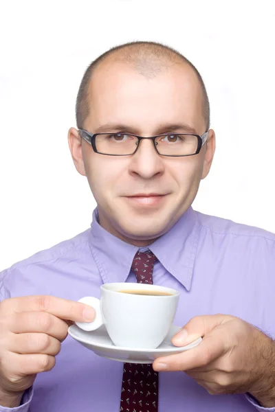 Homme d'affaires buvant du café — Photo