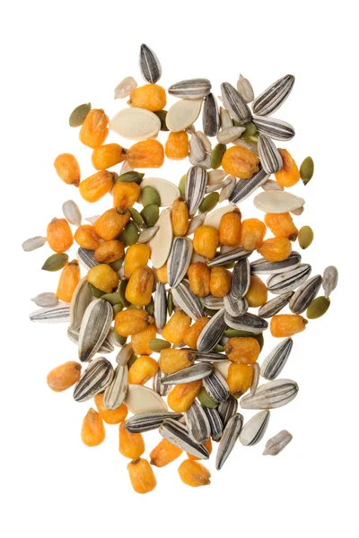 Των δημητριακών και σπόρων που απομονώνονται σε λευκό — Φωτογραφία Αρχείου