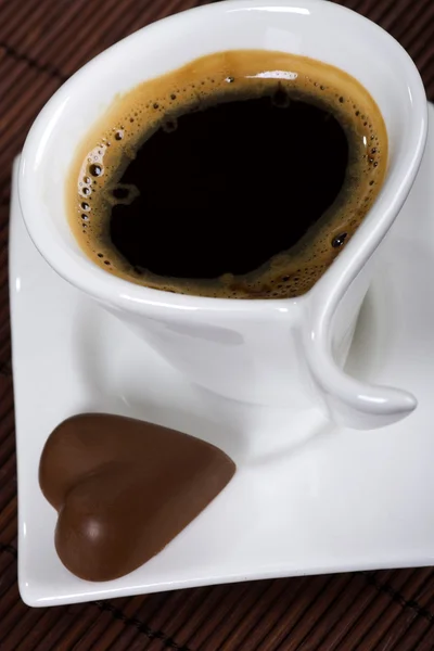 咖啡 ans 巧克力 — 图库照片