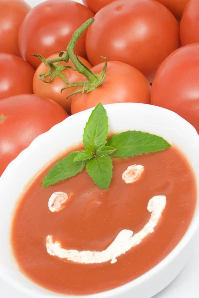 Ντομάτα σούπα smiley — Φωτογραφία Αρχείου