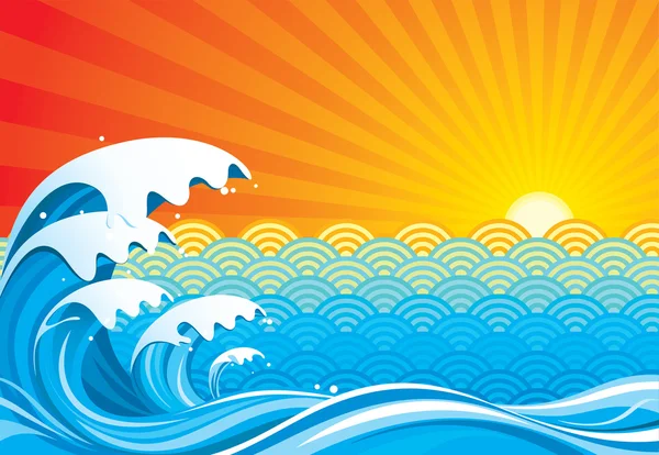 Surf zon — Stockvector