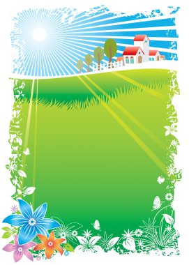 Green Village clipart