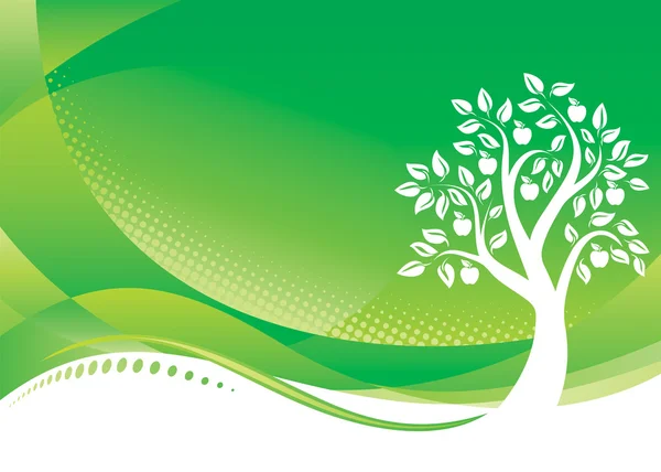 Fundo árvore verde — Vetor de Stock