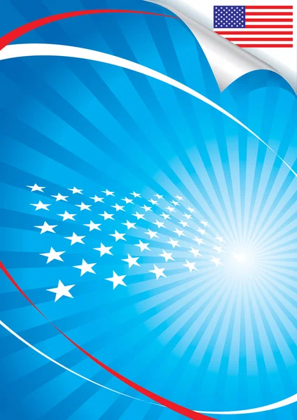 EE.UU. Bandera y fondo — Vector de stock